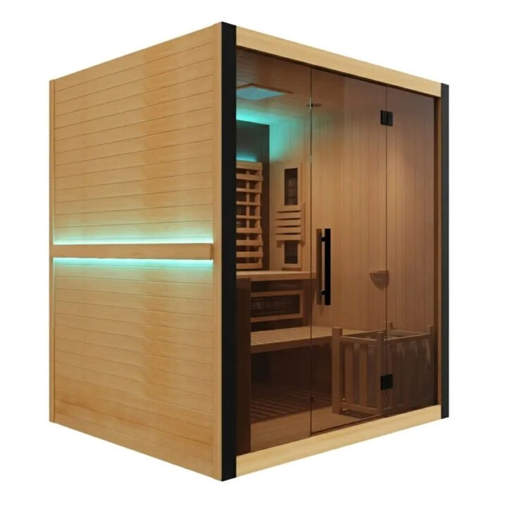 4 Person Combo Infrared and Steam Sauna With Bluetooth