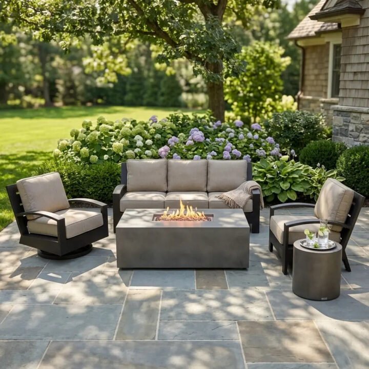 Prescott 5 Piece Sofa Firepit/Chat Group
