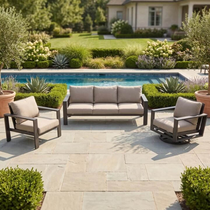 Sutton Grey 3 Piece Sofa Group - Dove