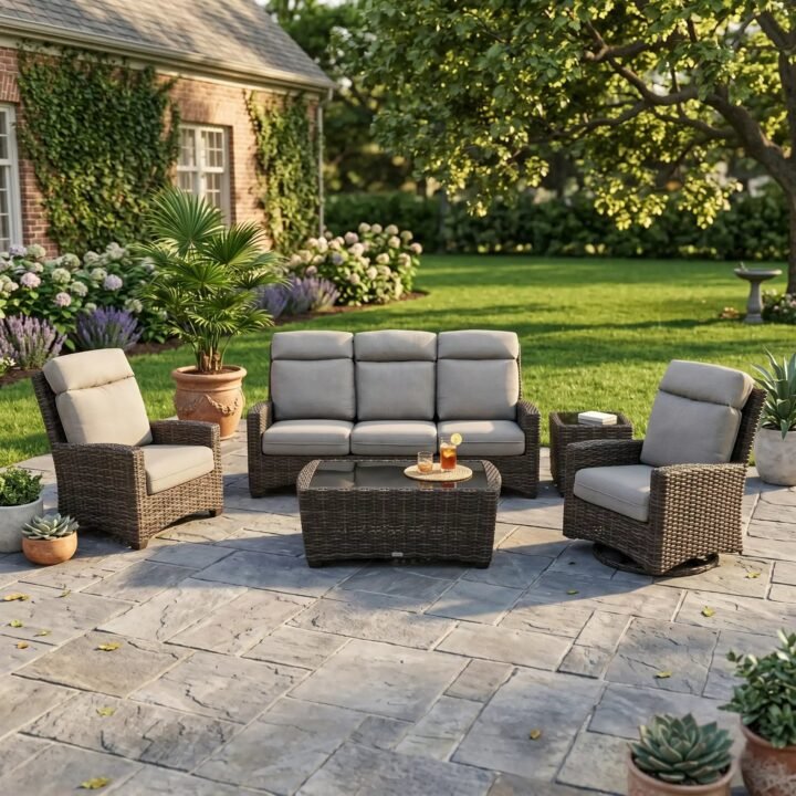 Grey Kampala 5 Piece Sofa Chat Group - Makar Oyster