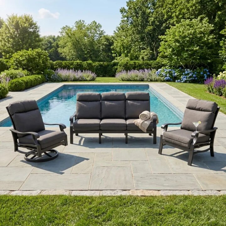 Stirling 3 Piece Sofa Group - Canvas Coal