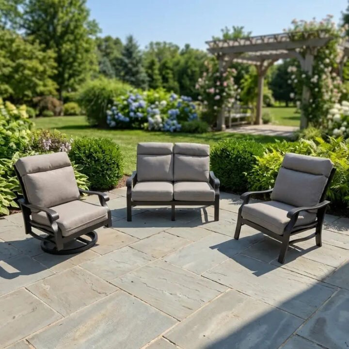 Stirling 3 Piece Loveseat Group - Makar Oyster