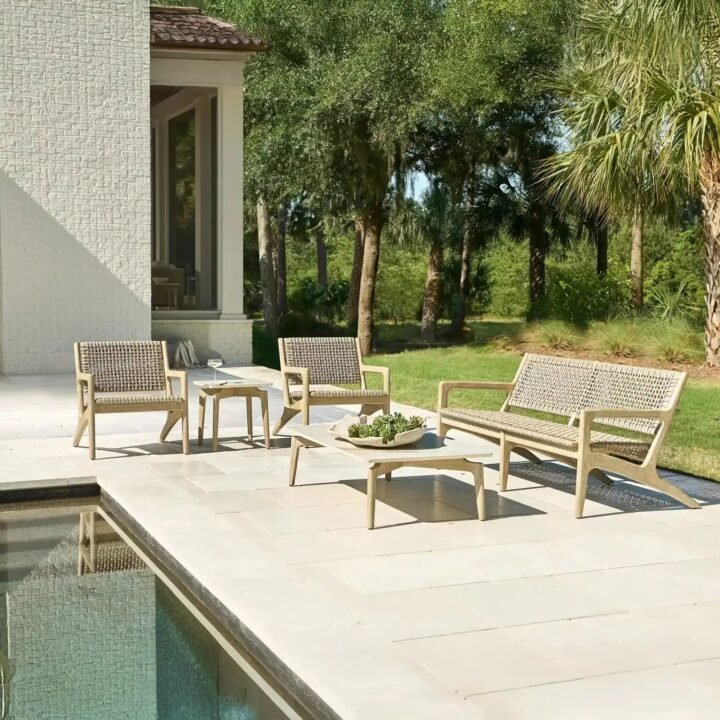 Atlas 5 Piece Woven Sofa Chat Group