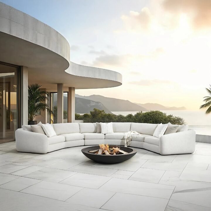Del Sol 3 Piece Curved Sectional Group