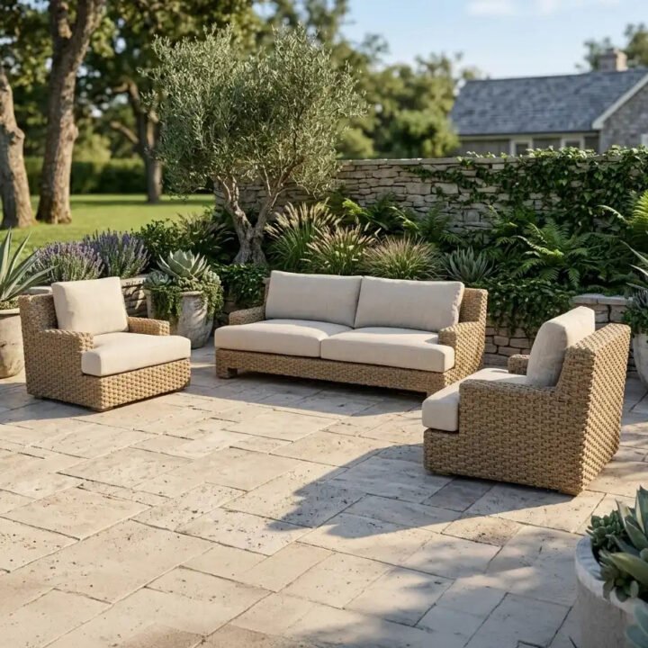 Trieste 3 Piece Woven Sofa Group