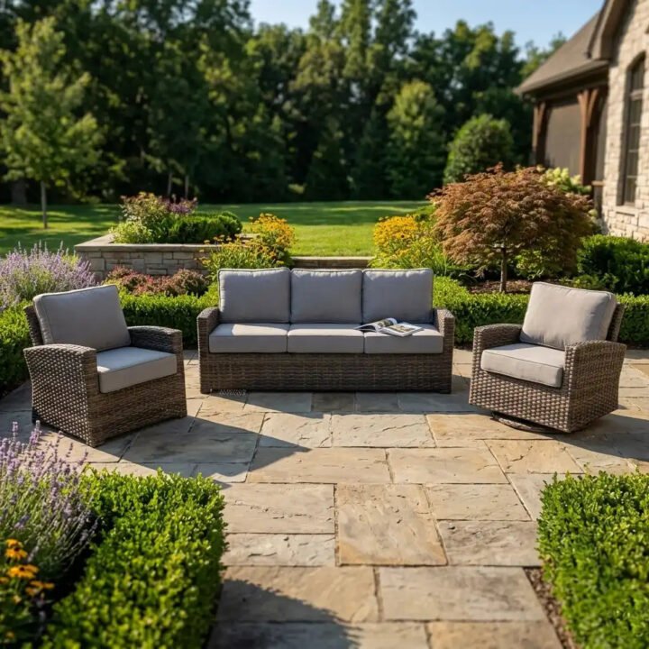 Woodridge 3 Piece Sofa Group - Canvas Steel