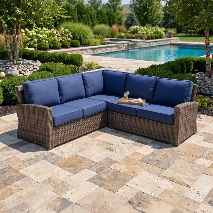 Woodridge 3 Piece Sectional Group - Canvas Indigo