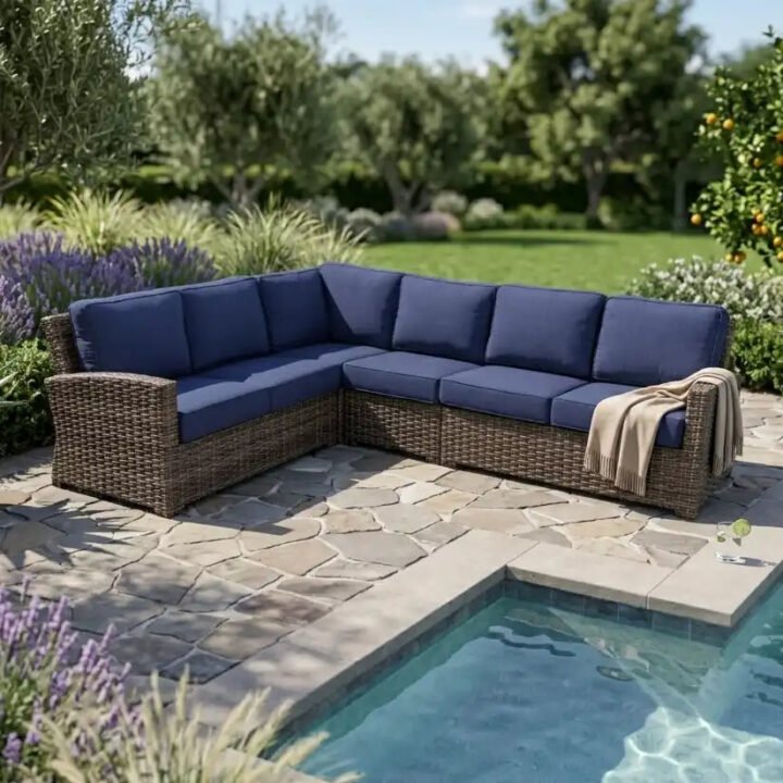 Woodridge 4 Piece Sectional Group - Canvas Indigo