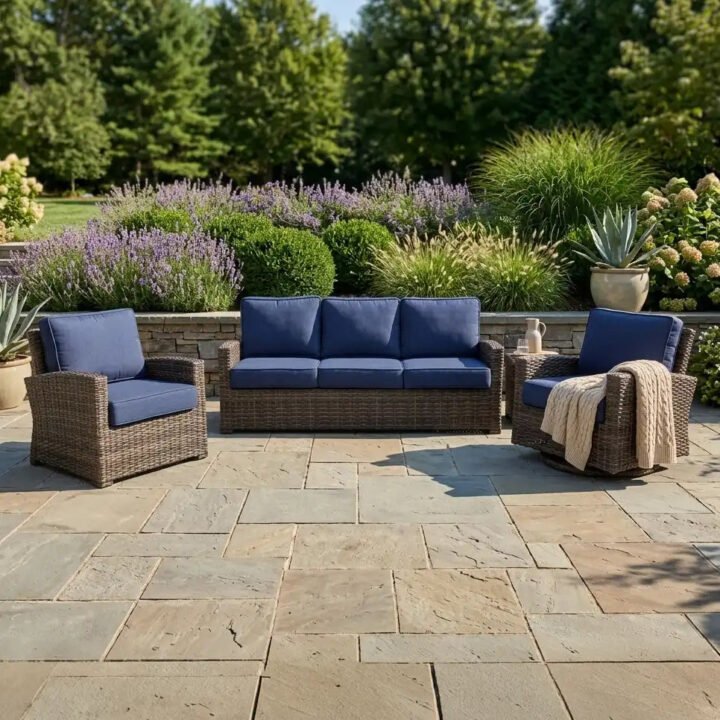 Woodridge 3 Piece Sofa Group - Canvas Indigo