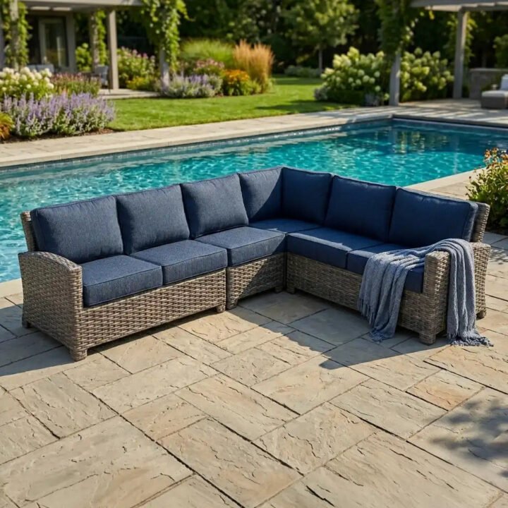 Woodridge 4 Piece Sectional Group - Spectrum Indigo