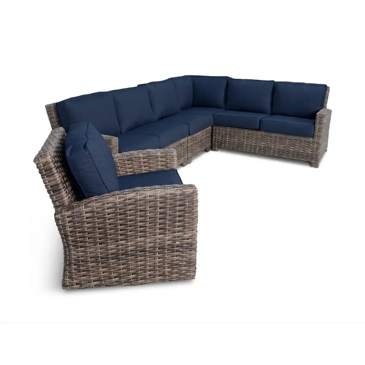 Woodridge 5 Piece Sectional Chat Group - Spectrum Indigo