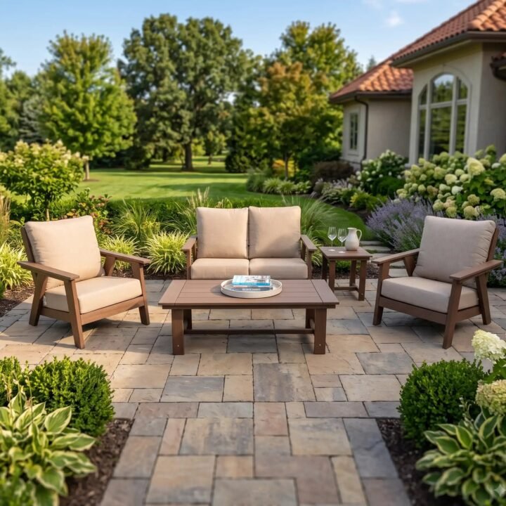 Aruba 5 Piece Loveseat Chat Group