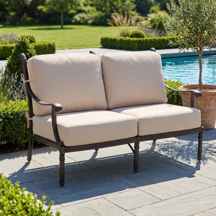 Grand Tuscany Cushioned Loveseat - Spectrum Sand
