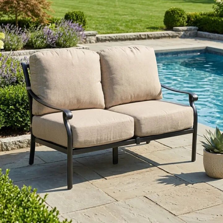 Lakeland Cushioned Loveseat - Cast Shale
