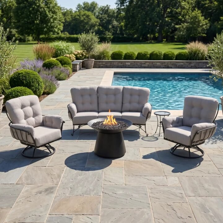 Vera 5 Piece Sofa Firepit Chat Group