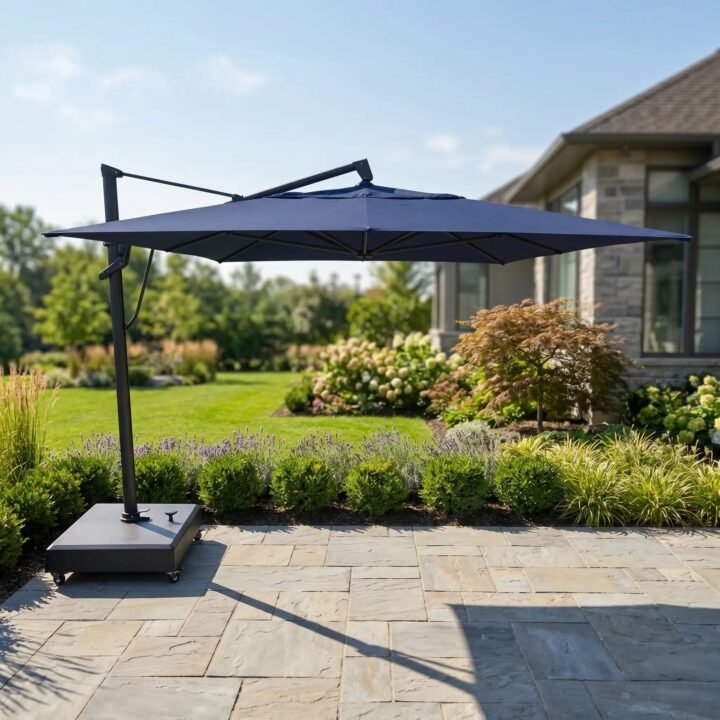 10'x13' Designer Rectangle AKZ+ Cantilever Umbrella - Indigo