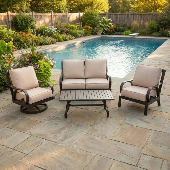 Aberdeen 5 Piece Loveseat Chat Group