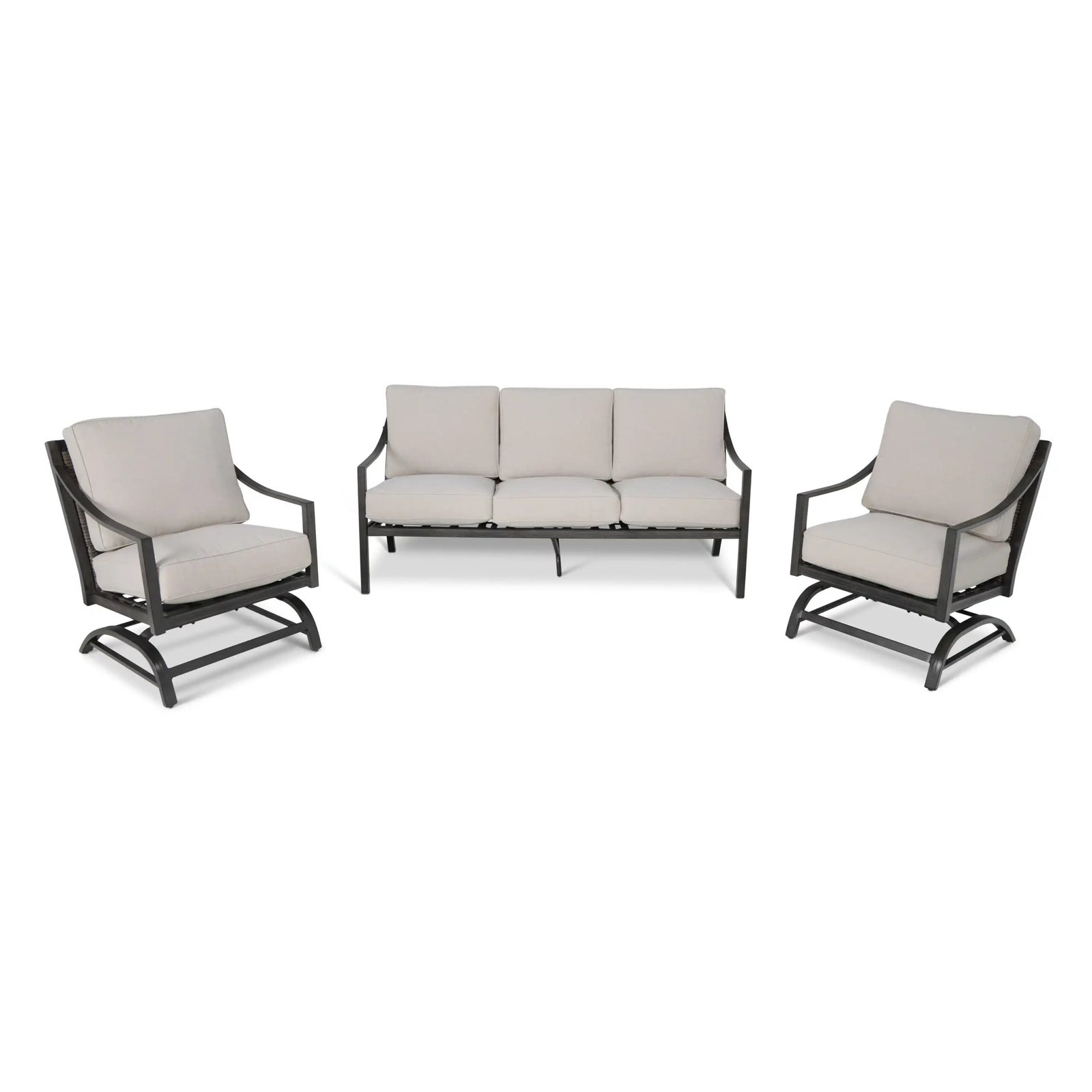 Drake Aluminum 3 Piece Woven Sofa Group