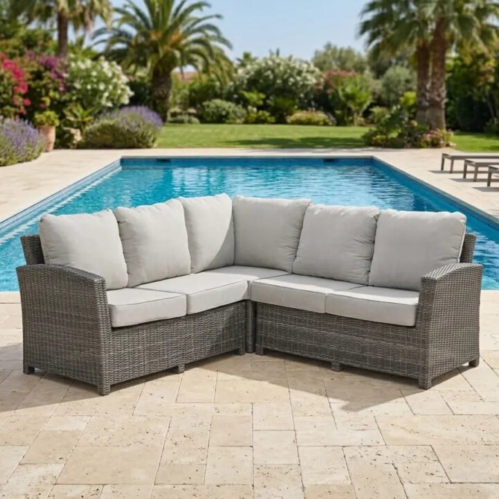 Ellis 3 Piece Sectional Group – Dove Acrylic