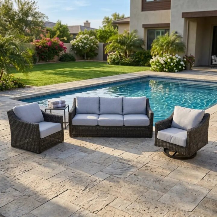 Rosario Grey 3 Piece Sofa Group – Topsail Rain