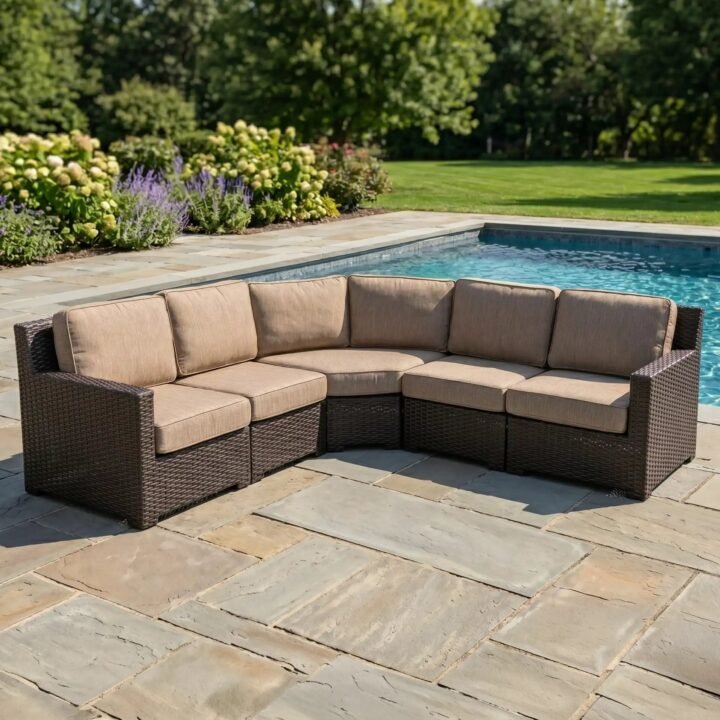 St. Kitts 5 Piece Sectional Group – Mirage Latte