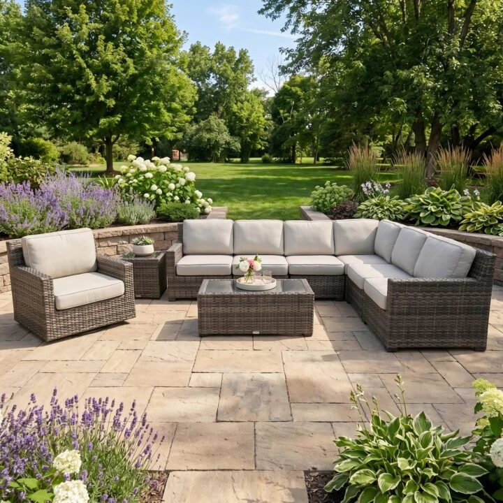 St. Kitts Grey 8 Piece Sectional Chat Group – Swimmer Oyster